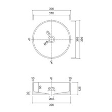 Lucca 390mm Round Terrazzo Above Counter Basin With 32mm Waste
